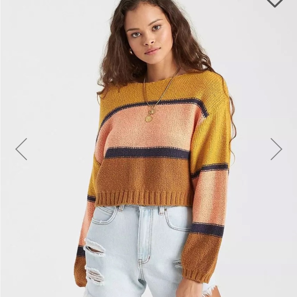 Billabong Seeing Stripes Pullover Sweater Size Medium New with Tags